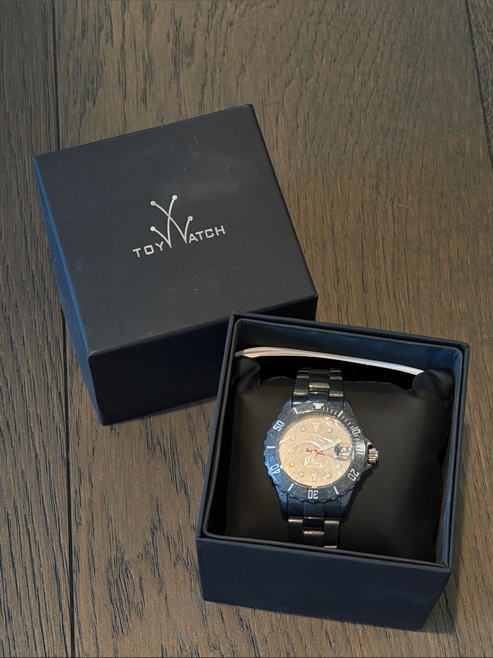 ToyWatch Women's Black Watch with Silver Accents